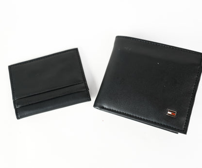 TH Black Leather Wallet For Men 17#