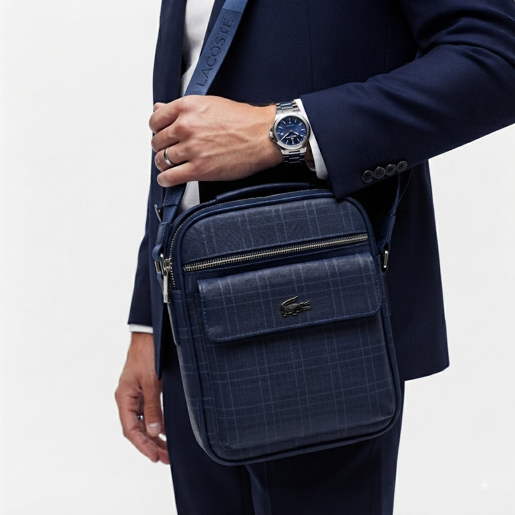 Lacoste Navy blue Crossbody Men's Bag #0015