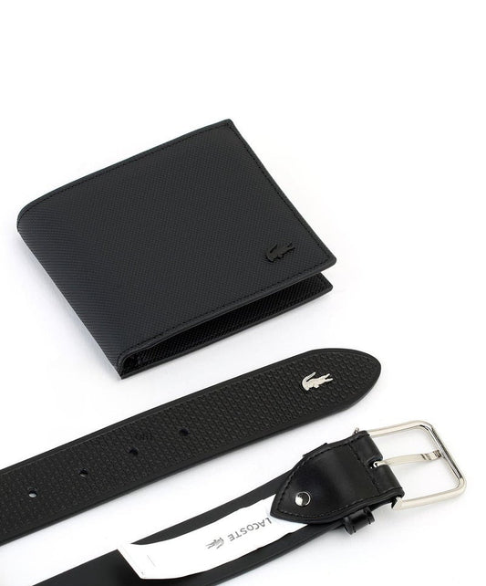 LC Black Leather Wallet-Belt Set For Men 18#