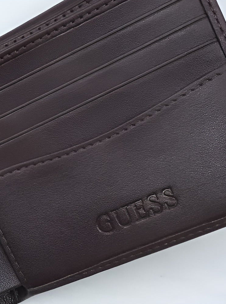 GU Brown Leather Wallet For Men #2