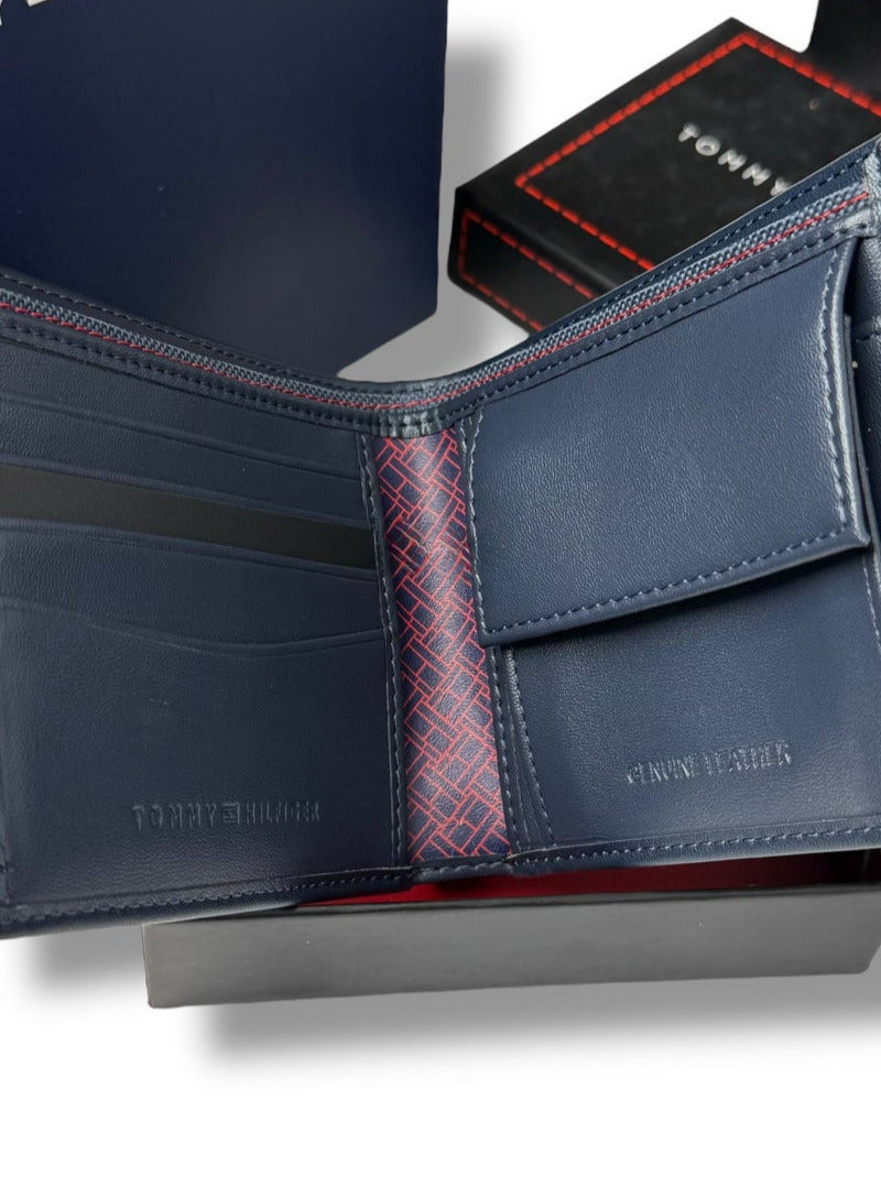 TH Navy Leather Wallet For Men #20