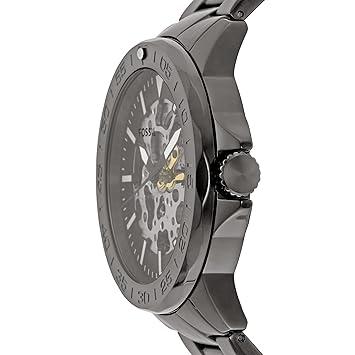Fossil Bannon Grey Automatic Stainless Steel Watch BQ2678 – 45mm Unisex Analog Wristwatch