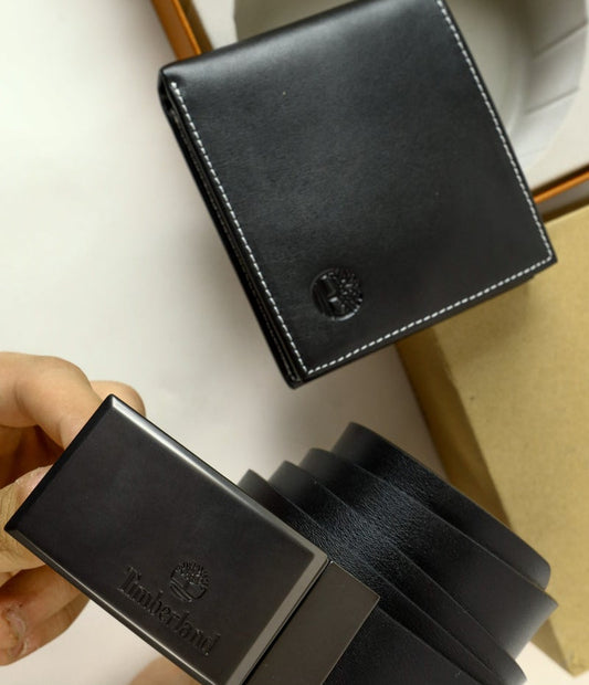 TL Leather Wallet-Belt Set For Men 22#