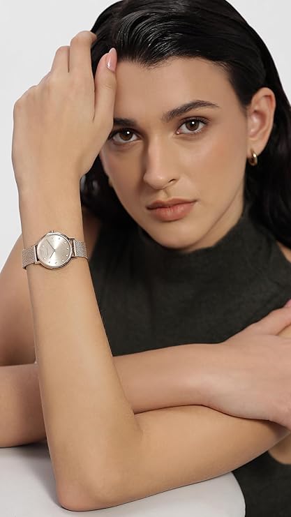 Emporio Armani Kappa AR11129 Women’s Watch – Pink Dial Stainless Steel Elegant Slim Fashion Watch