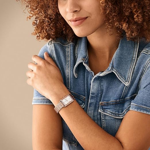 Women’s Analog Stainless Steel Watch ES5271 – 23mm Rose Gold Tone by Fossil