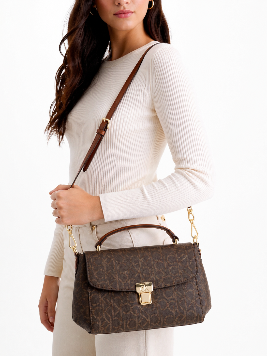 Elegant Monogram Handbag – Premium Leather Shoulder & Crossbody Bag for Women#27