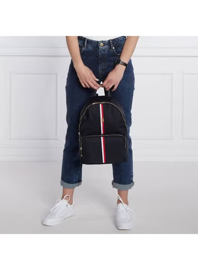 Tommy Hilfiger Black Women’s Backpack AW0AW11338 – Elegant Leather Everyday Backbag#75