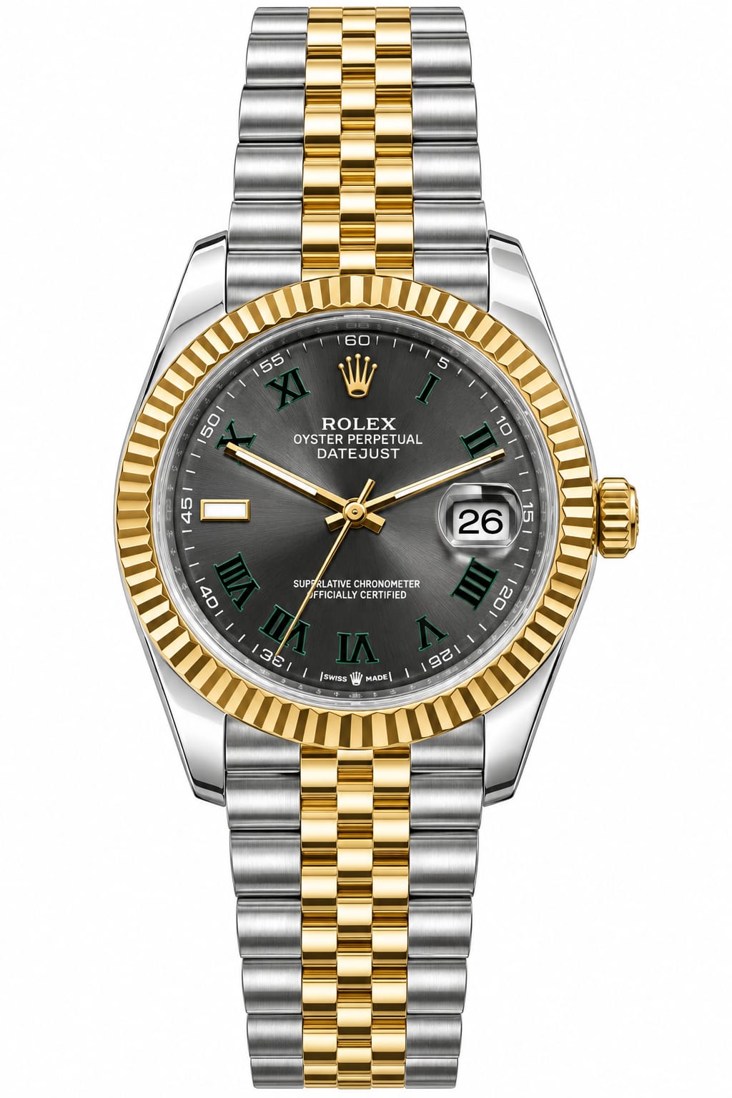 Rolex Datejust 41 Stainless Steel – Slate "Wimbledon" Dial with Jubilee Bracelet