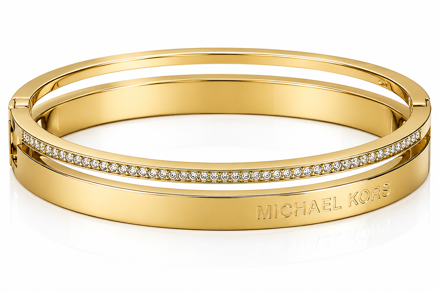 Michael Kors Women's Double-Row Bangle Bracelet – Gold Tone#06