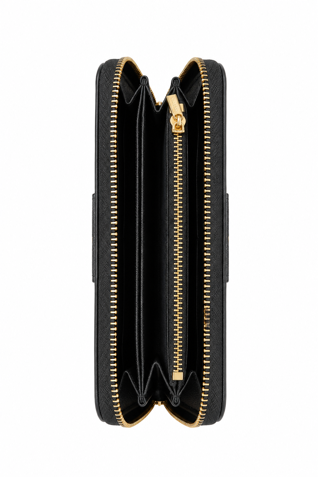 Coach Women's Signature Zip-Around Wallet – Black with Gold-Tone Hardware#07