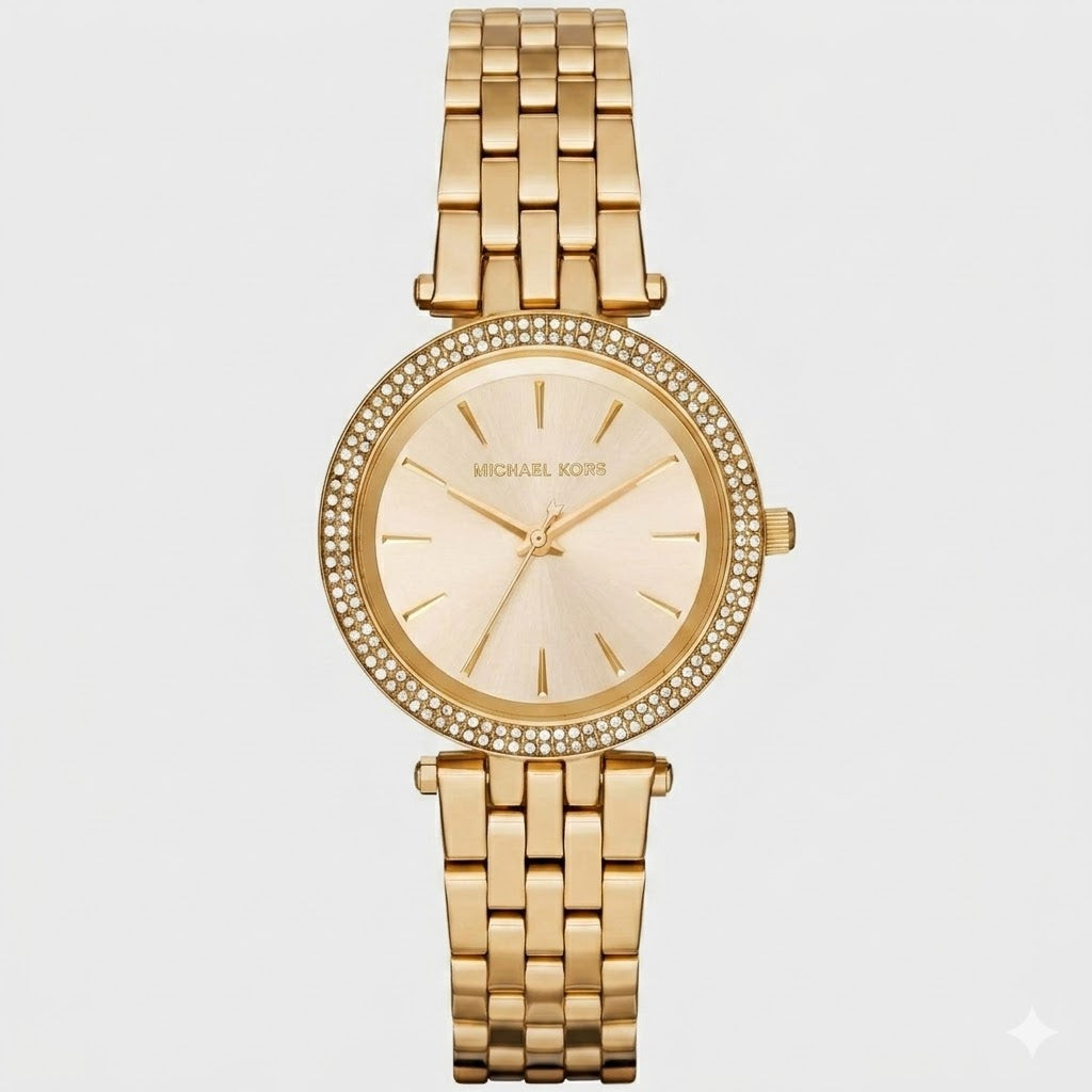Michael Kors Darci Mini MK3430 Women’s Quartz Watch – Gold Dial Gold Stainless Steel Bracelet