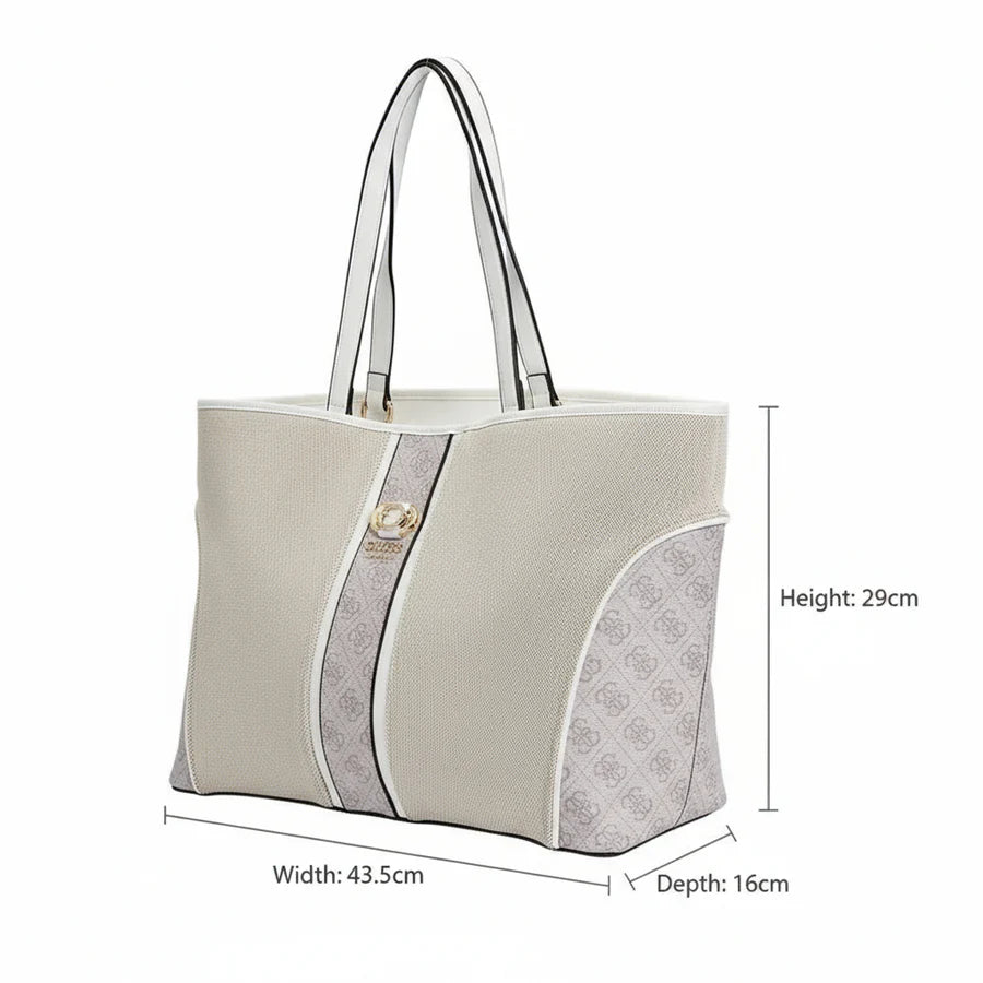 GUESS monogram top handle tote bag