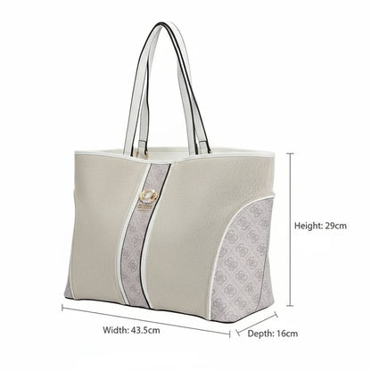 GUESS monogram top handle tote bag