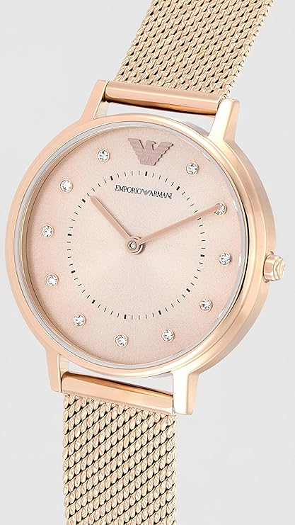 Emporio Armani Kappa AR11129 Women’s Watch – Pink Dial Stainless Steel Elegant Slim Fashion Watch