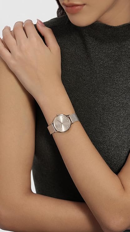 Emporio Armani Kappa AR11129 Women’s Watch – Pink Dial Stainless Steel Elegant Slim Fashion Watch