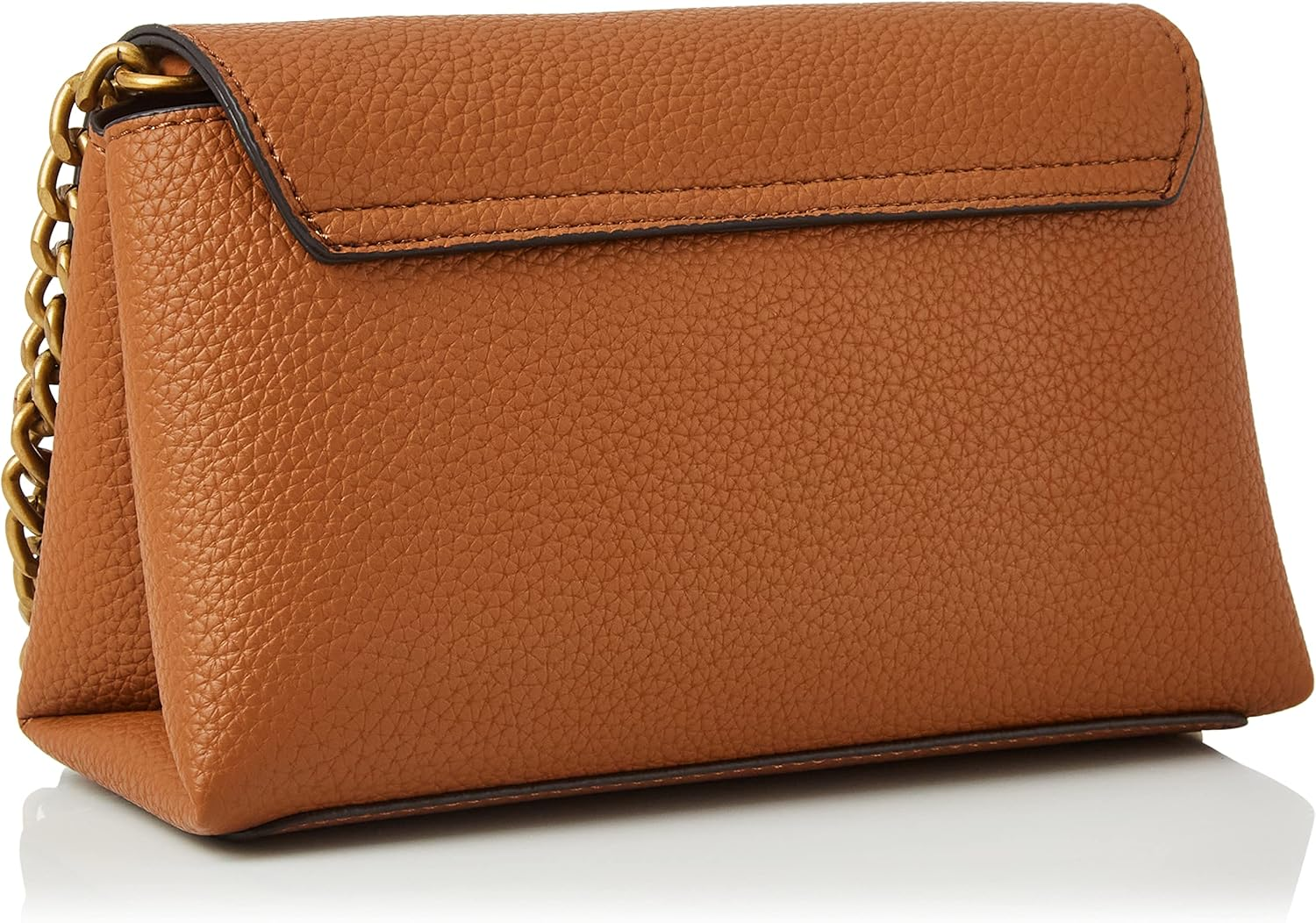 Guess Downtown Chic Mini Xbody Flap Bag – Brown Faux Leather Crossbody #72