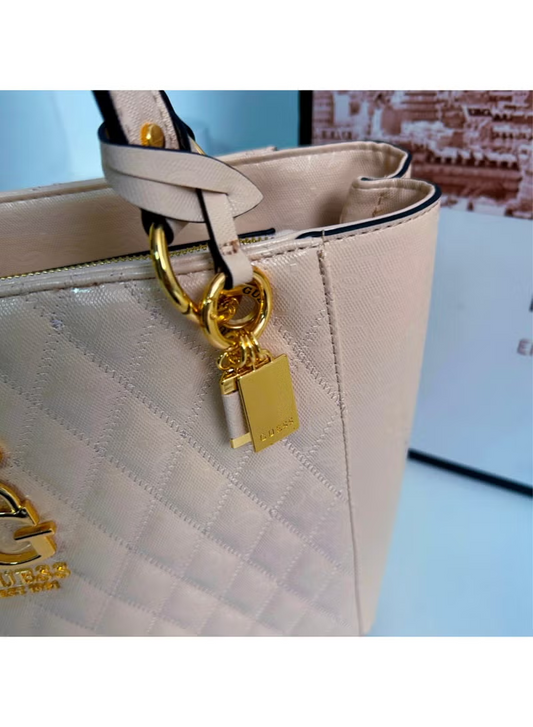 GUESS Women's Three-Layer Large Capacity Tote Handbag – 32.5×22×11.5 cm