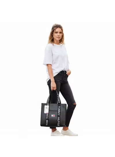 Tommy Jeans TJW ESS Daily Tote Leather Handbag for Women – Black Elegant & Spacious Tote Bag#70