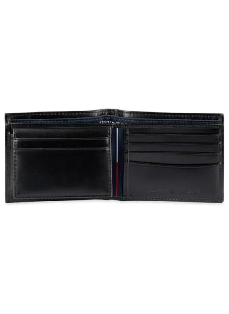 TH Black Leather Bifold Wallet For Men #51