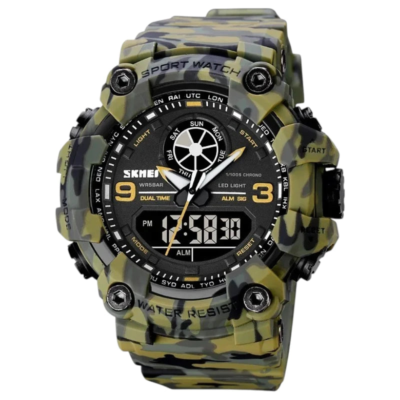 SKMEI Men's Military Sports Watch 1818CMGN Green Camouflage