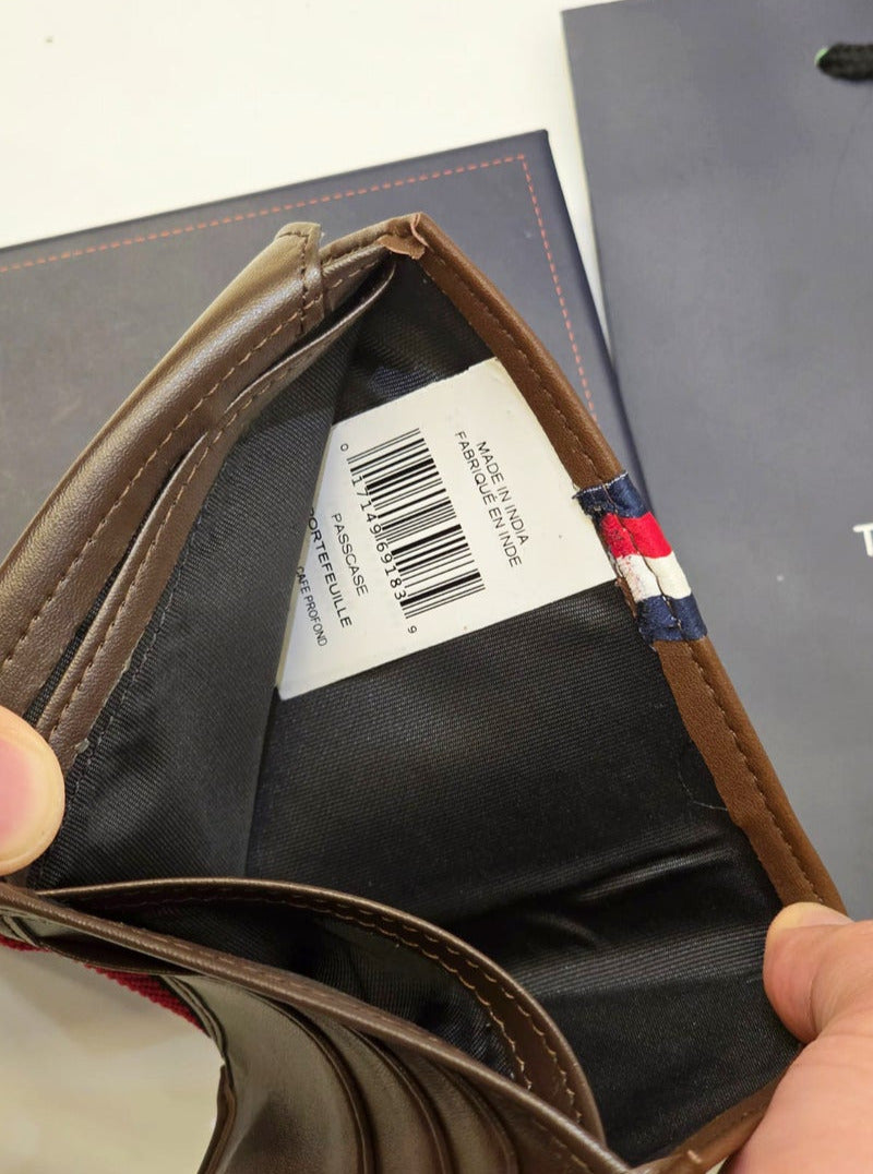 TH Brown Leather Wallet For Men 43#