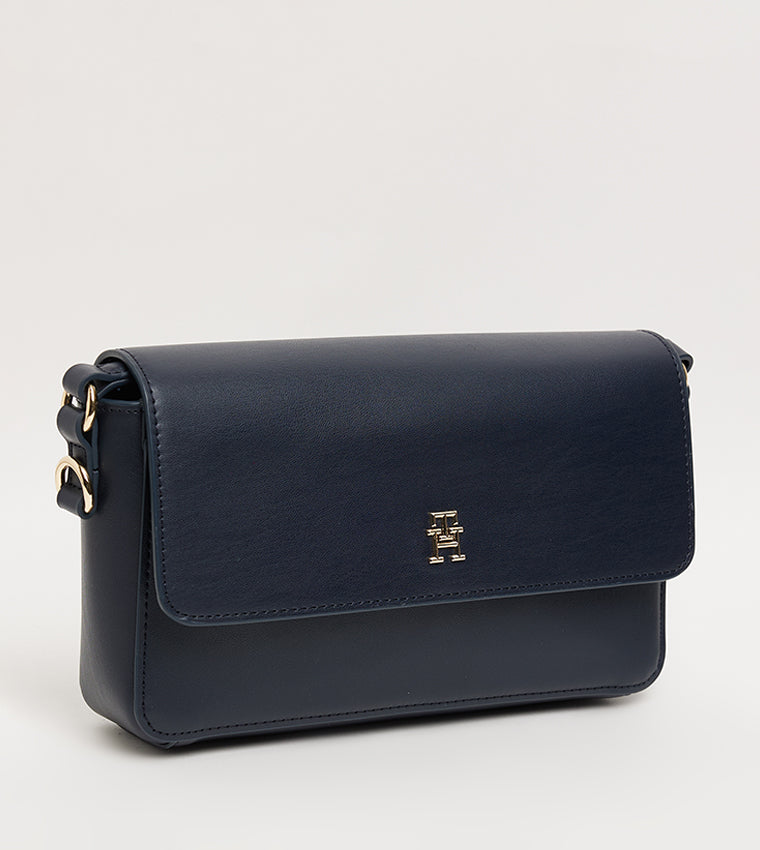 Tommy Hilfiger Women’s Navy Blue Crossbody Bag with Detachable Coin/Card Pouch #0088