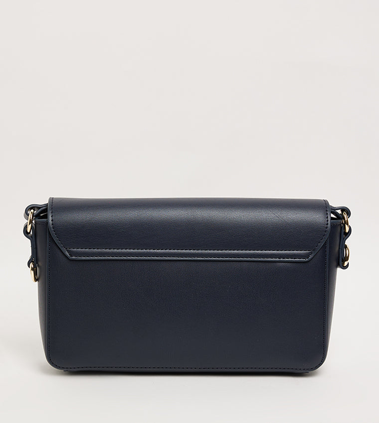 Tommy Hilfiger Women’s Navy Blue Crossbody Bag with Detachable Coin/Card Pouch #0088
