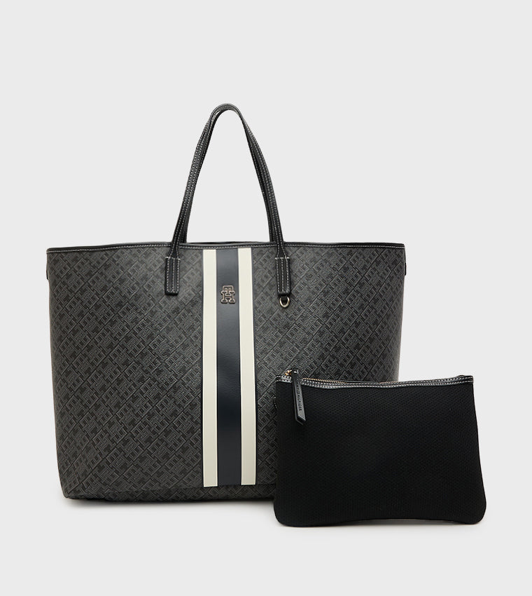 Tommy Hilfiger Monogram Tote Bag with Pouch #0106