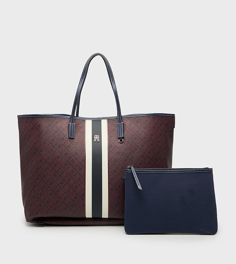Tommy Hilfiger Monogram Tote Bag with Pouch #0103