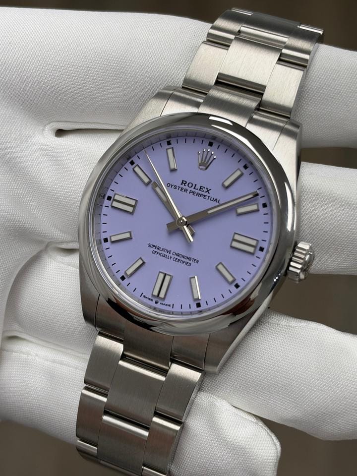 Rolex Oyster Perpetual 41 Lavender Dial Watch-RX-Oyster-01