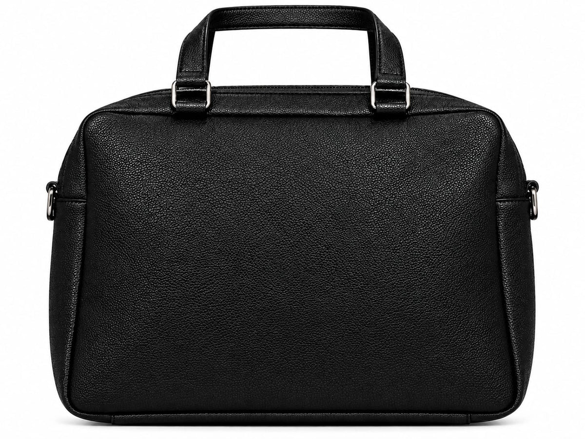 Calvin Klein Men's Pebbled Black Work & Laptop Bag with Shoulder Strap#0032