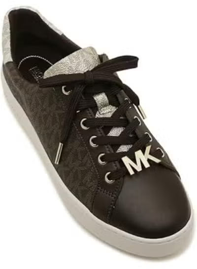 Michael Kors Women’s Poppy Brown Sneakers – Color-Block Logo, Size 11 MK-SHOES-022