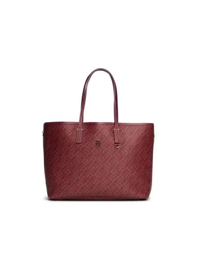 Tommy Hilfiger Monoplay Removable Laptop Pouch Handbag Burgundy TB75#78