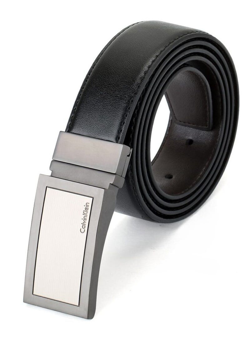 CK Black Leather Wallet-Belt Set For Men #7