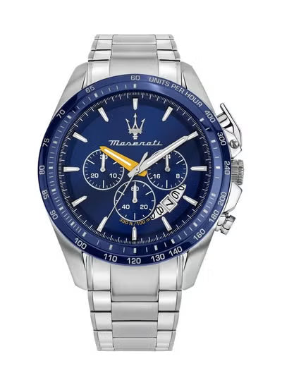 Maserati Traguardo R8871612039 Men’s Chronograph Watch – 45mm Blue Dial Stainless Steel Sport Luxury Watch