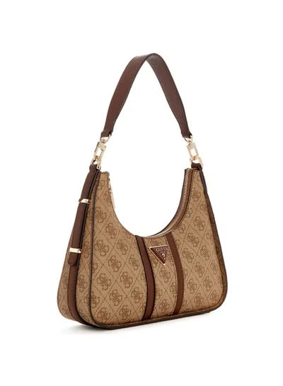 Guess Latte Logo Brown Women Shoulder Bag HWSG9000180 – Elegant Monogram Leather Handbag#192