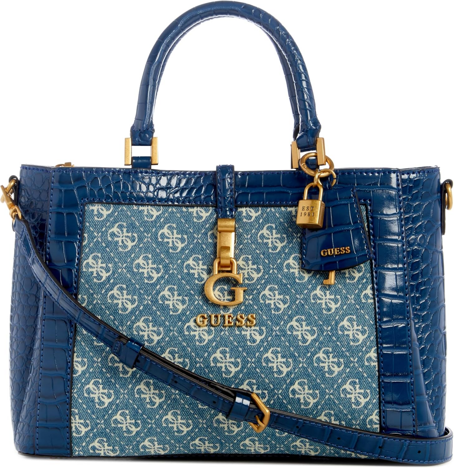 GUESS James Girlfriend Satchel – Denim Blue