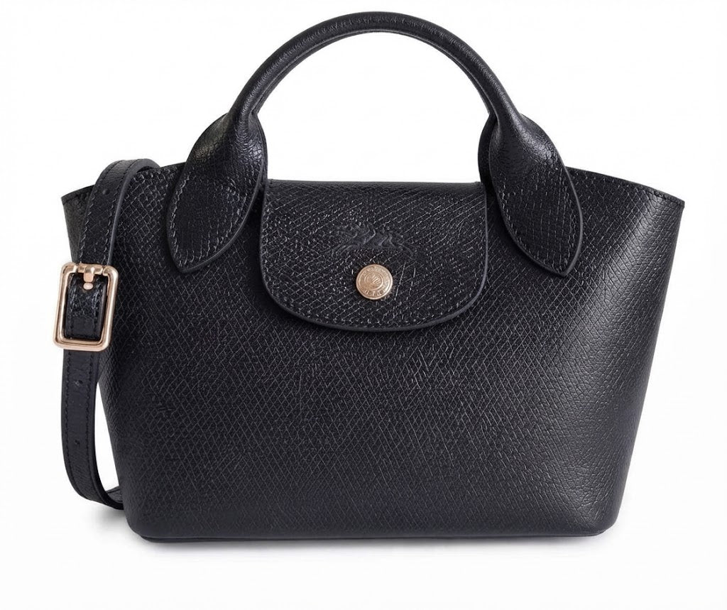 Longchamp EPURE XS Women's Small Leather Crossbody Bag - Black#0001