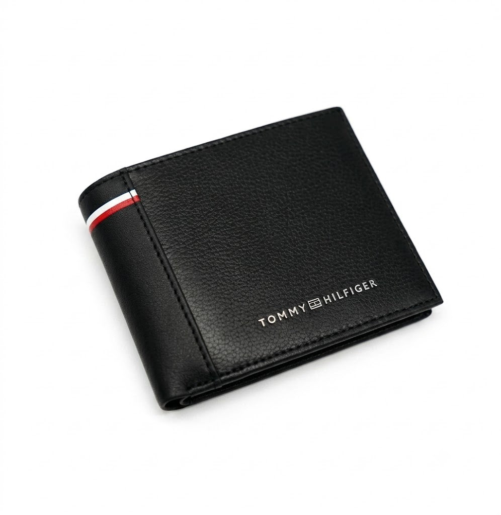 Tommy Hilfiger Men's Classic Leather Wallet – Premium Slim Bi-Fold Wallet with Coin Pocket#082