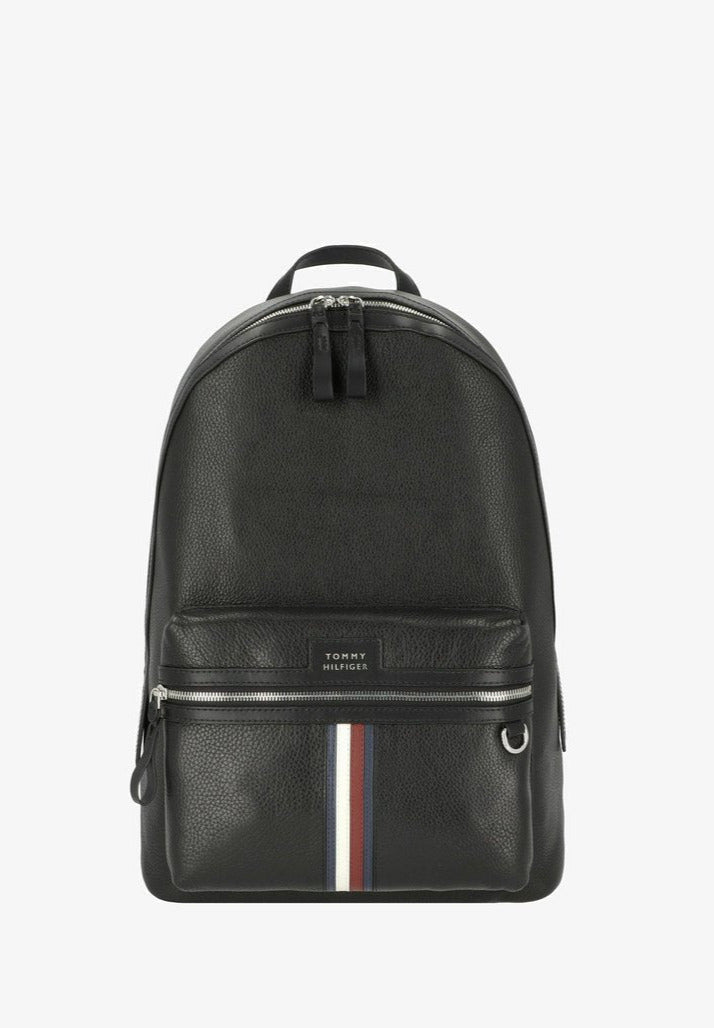 TH Black Leather Backpack For Men #6
