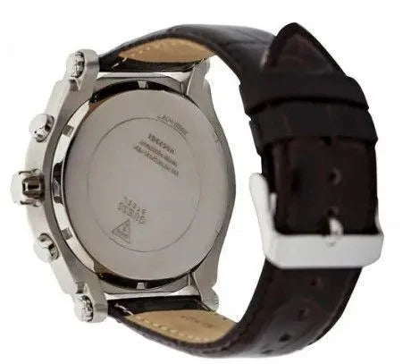 Guess W0673G1 Pinnacle Chronograph Men's Watch – Blue Sunray Dial, Brown Leather Strap, 46mm Quartz