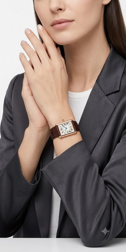 Cartier Tank Solo Luxury Watch W5200025 – Rose Gold & Brown Leather Strap