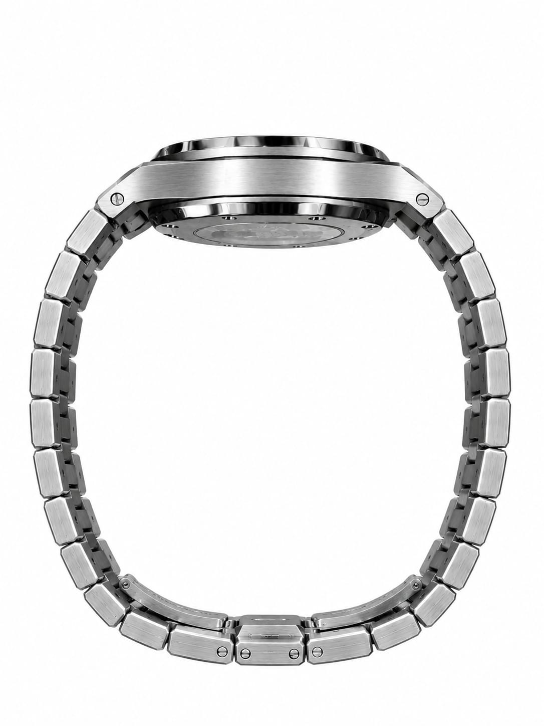 Audemars Piguet Royal Oak Style Men's Stainless Steel Automatic Watch with Silver Dial and Deployment Clasp