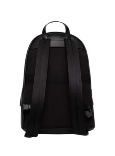 Tommy Hilfiger Men's Black Leather Backpack – Premium Everyday Business & Travel Backpack#11-100