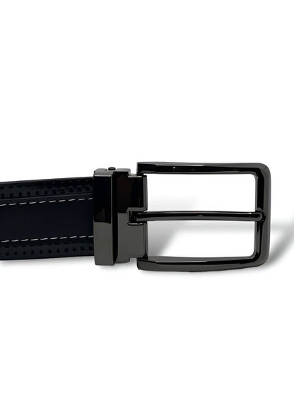 TH x MB Black Leather Belt For Men 24#