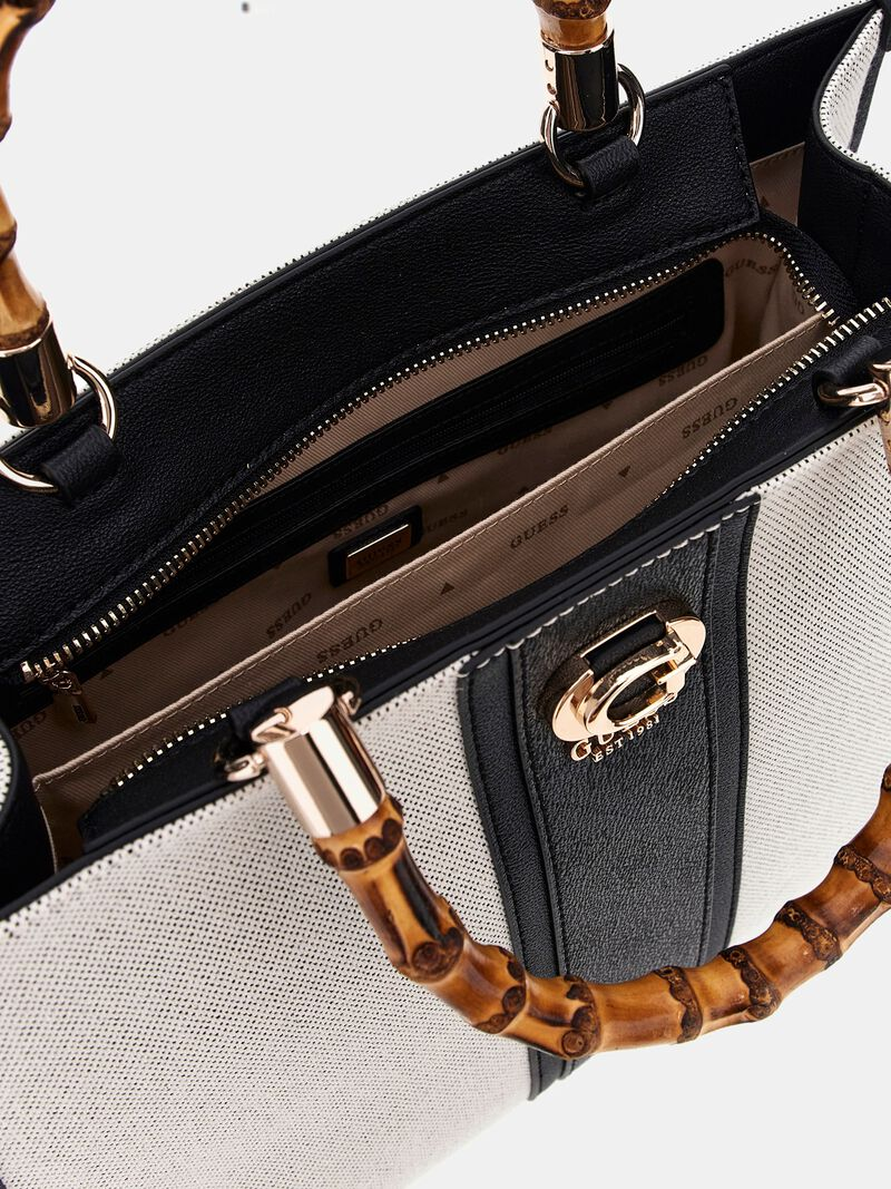 GUESS Kerima 4G Logo Handbag – Natural / Milk Logo