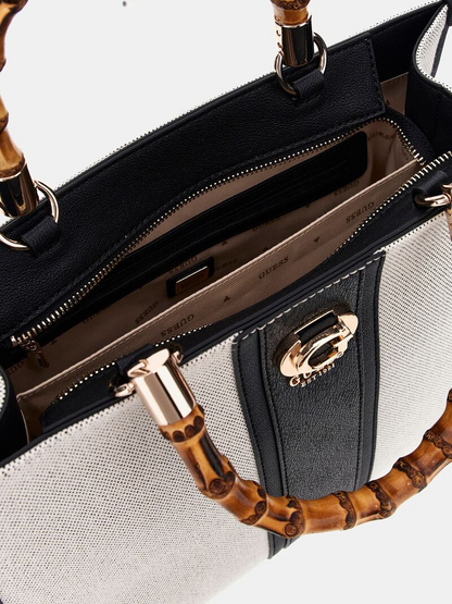 GUESS Kerima 4G Logo Handbag – Natural / Milk Logo