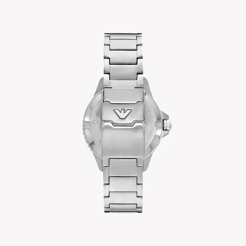 Emporio Armani Men's Quartz Watch AR80076SET – 41 mm, Dark Blue Dial & Silver Stainless Steel Bracelet