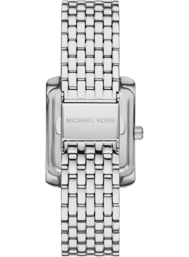 Michael Kors MK4829 Emery Women’s Watch – Blue Square Dial, Silver Stainless Steel Bracelet, 27mm Quartz Analog