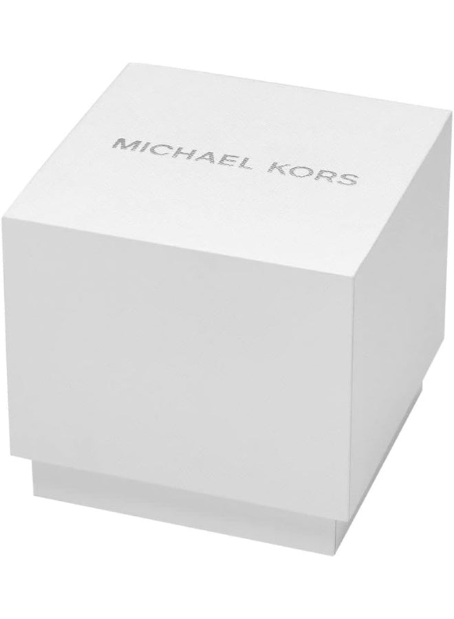 Michael Kors MK4827 Chain Lock Three-Hand Watch for Women – Rose Gold Dial & Stainless Steel Bracelet
